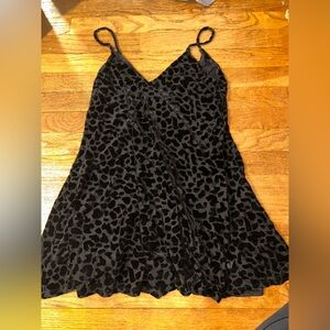 black cheetah print nasty gal slip dress